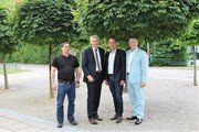  	 Stefan Haugg, Hansjörg Durz, Stefan Schimpfle und Stefan Mittermeier (Bild: Digitales Zentrum Schwaben)