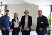 von links: Martin Kolb, Nathalie Kohlhund, Eva Weber und Stefan Schimpfle eröffnen roots-Coworking. Foto: Angelina Märkl/B4B WIRTSCHAFTSLEBEN SCHWABEN