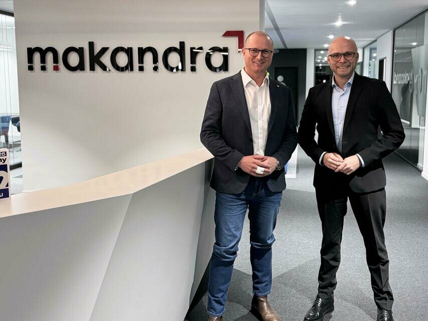 Dr. Fabian Mehring und Dr. Thomas Eisenbarth im makandra-Büro im TONI Park